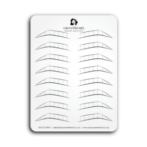 Eyebrow PMU Skin for Practicing Segments. Double Sided