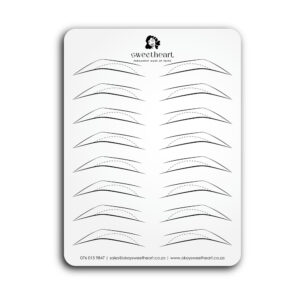 Eyebrow PMU Skin for Simple Structured Ombre Design. Double Sided