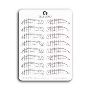 Eyebrow PMU Skin for Practicing Segments, Tip & Joints. Double Sided