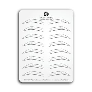 Eyebrow PMU Skin for Practicing Horizontal Segments. Double Sided
